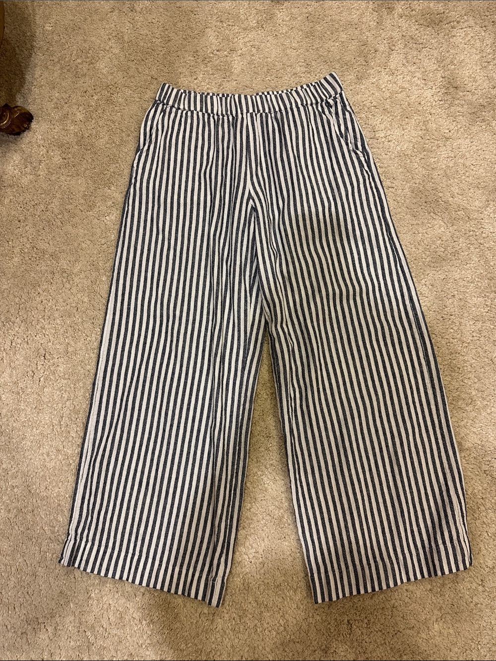 Caslon Striped Wide Leg Linen Blend Pants